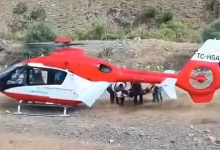  Ambulans Helikopter 40 yaşındaki  hasta için havalandı
