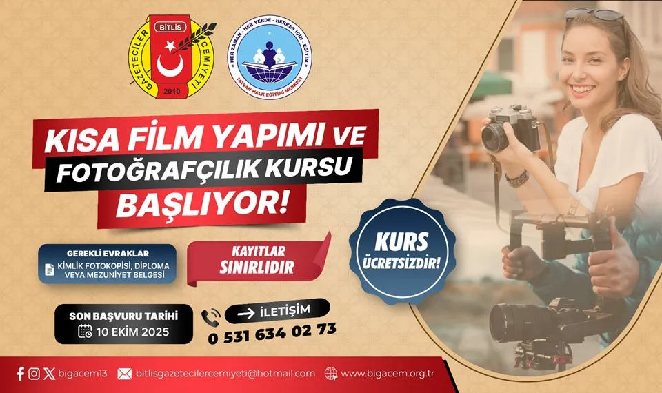 BİGACEM’den Kısa Film Yapımı  ve Dijital Fotoğrafçılık Kursları