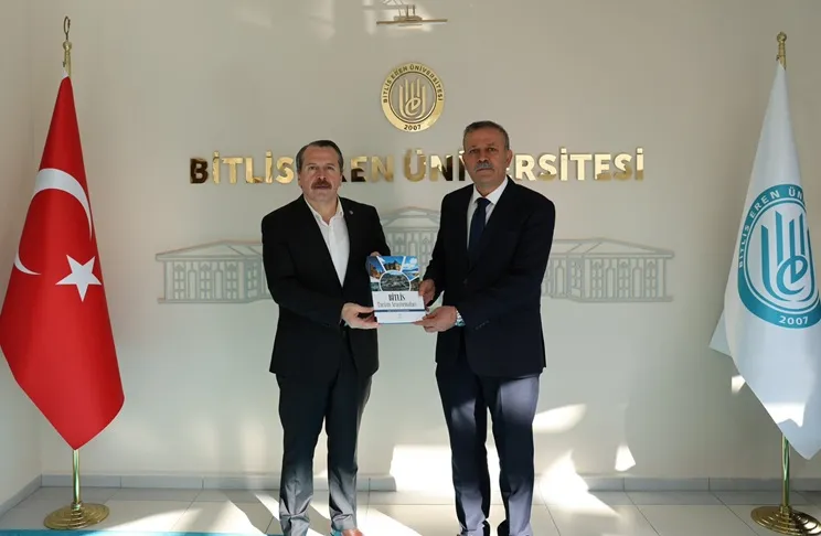 Memur-Sen Genel Başkanı Yalçın’dan BEÜ Rektörü  Elmastaş’a Ziyaret