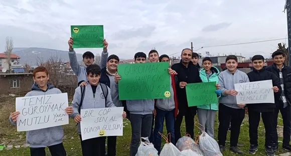 Güroymak’ta Liselerden Örnek  Çevre Temizliği Etkinliği